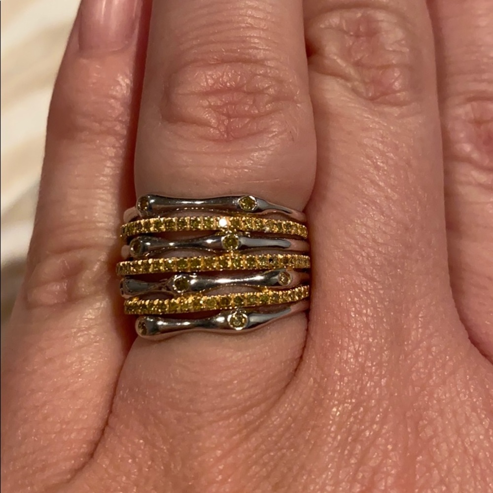 Yellow diamond ring